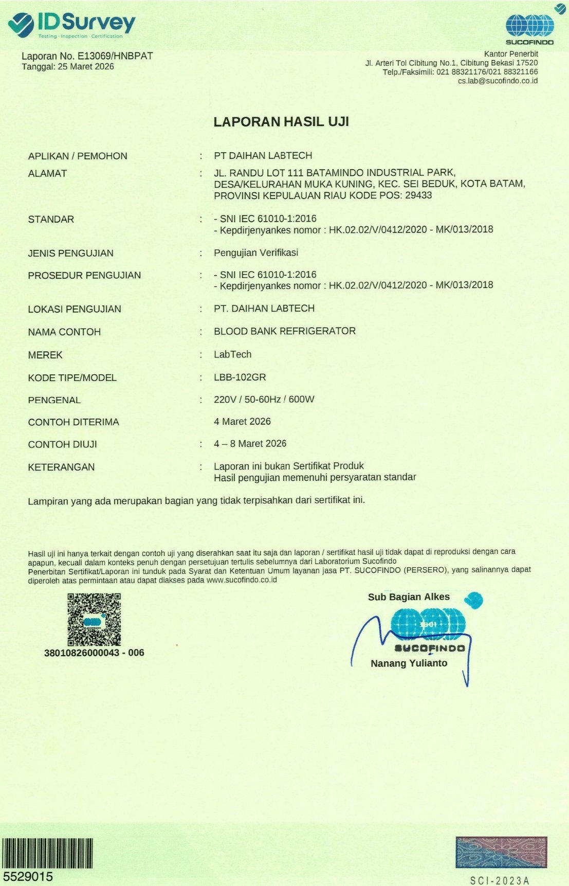 IEC 61010 Certification